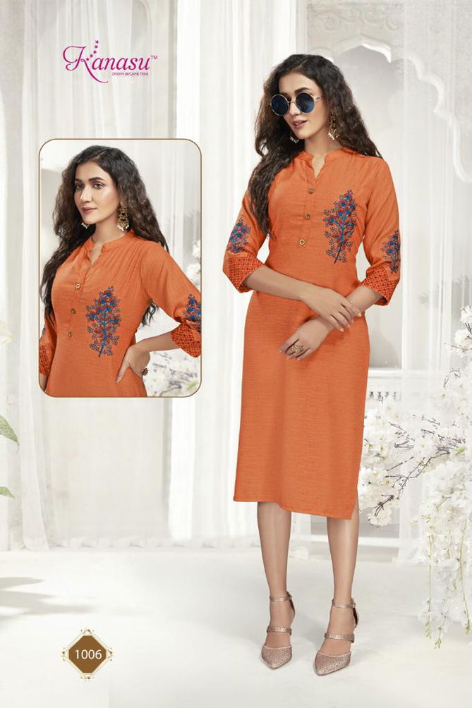 Kanasu Roohi 2 Rayon Fancy Wear Designer Latest Kurti Collection